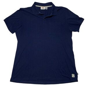 Fjallraven Greenland Polo Shirt Mens XL Stretch Lightweight Hiking Outdoor Blue